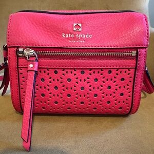 Kate Spade Looloo Perri Lane Bubbles Peony Perforated Crossbody Bag